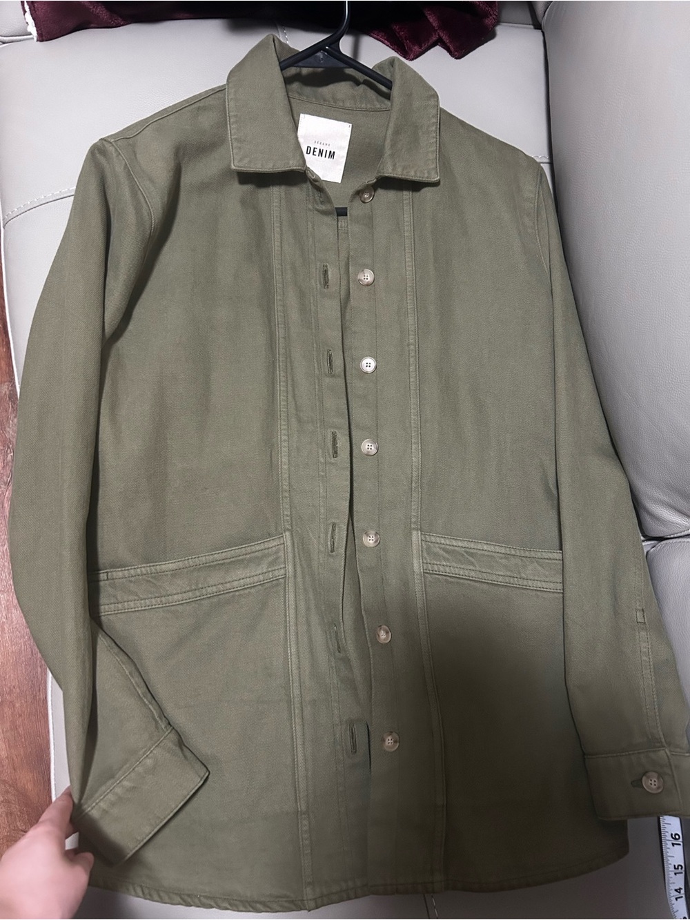 Sezane Will Jacket - Olive Green Women's Jacket New no tag - Picture 3 of 6
